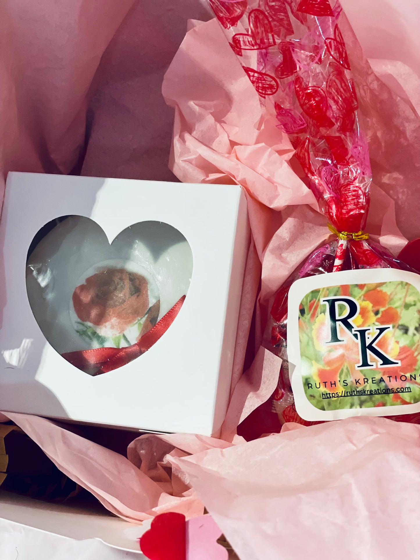 Valentines Rum Cake Gift Set